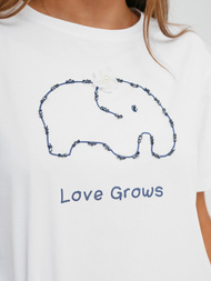 Baltai-mėlynas moteriški marškinėliai OZONEE JS/RJ77247