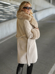 Pieno spalva moteriškas paltas OZONEE JS/61M8509/280