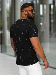 Juodi vyriški marškinėliai OZONEE O/MPO3443