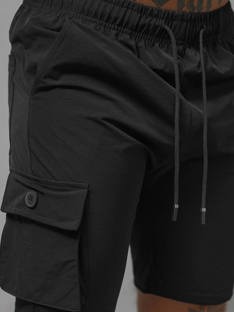 Juodi vyriški chino šortai OZONEE T/DC469Z