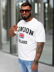 Baltas vyriški marškinėliai OZONEE JS/8B1373/1