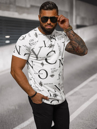 Baltas vyriški marškinėliai OZONEE O/T6482