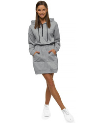 Pilka moteriška suknelė OZONEE O/MB2043 