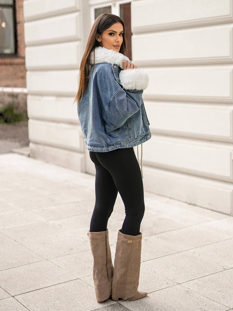 Mėlyna vyriška džinso striukė OZONEE JS/11Z8219