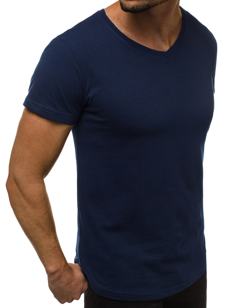 Tamsiai mėlyni vyriški marškinėliai OZONEE O/2309