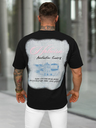 Juodi vyriški marškinėliai OZONEE O/YN2/632