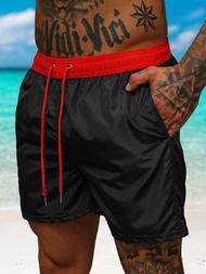 Juodai/raudonos vyriški maudymosi šortai OZONEE JS/17K561/1