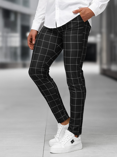 Juodos vyriškos chino kelnės OZONEE DJ/5505Z