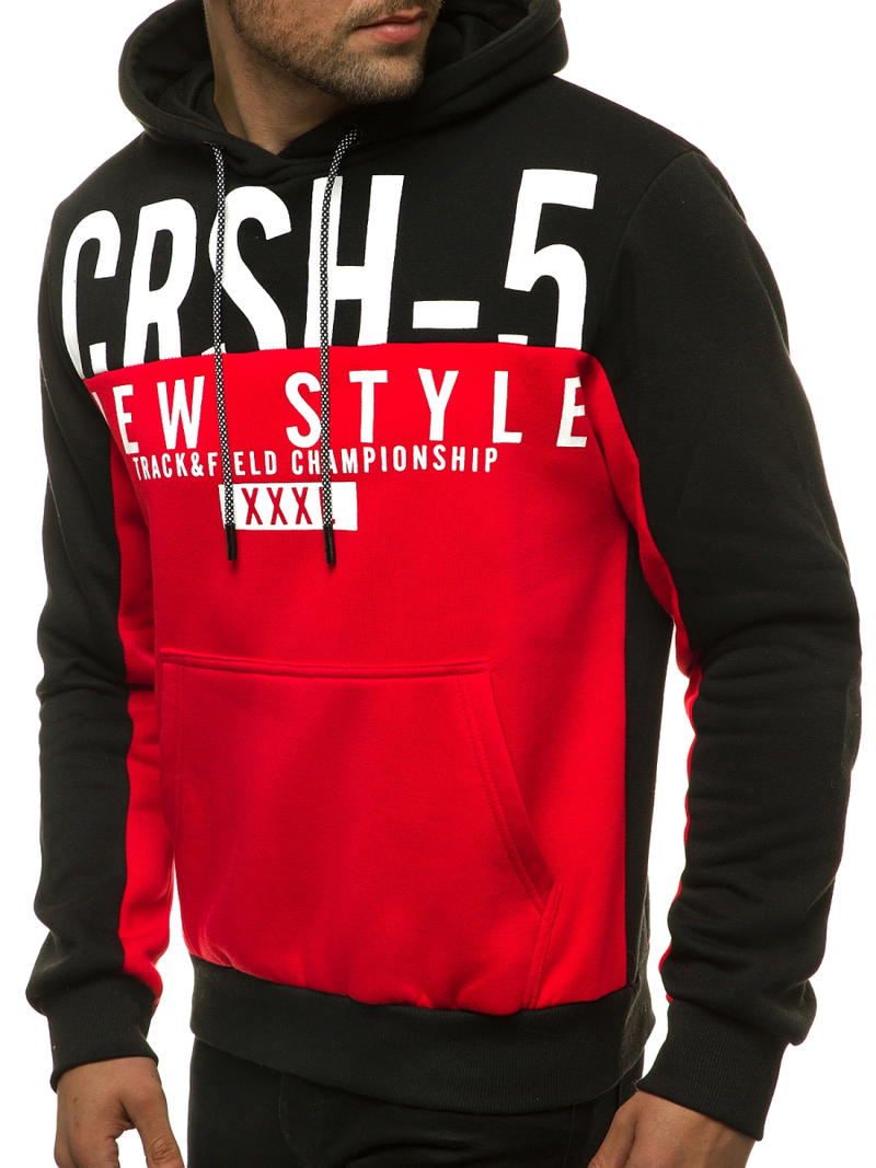 Raudonas vyriškas džemperis OZONEE JS/KS2115