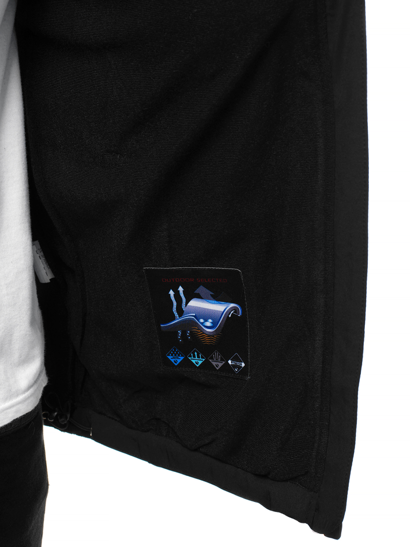 Juodai-Žalia vyriška softshelte striukė OZONEE GE/12269