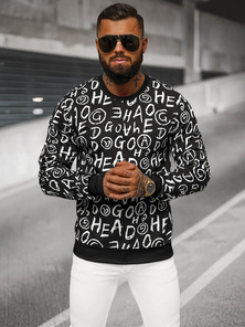 Juodas vyriškas džemperis OZONEE JS/8B1221/3