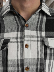 Juodai-balti vyriški marškiniai OZONEE NB/MC728N/3Z