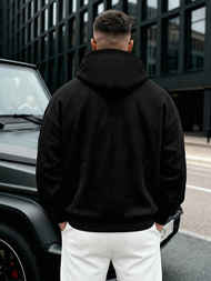 Juoda vyriškas džemperis su gobtuvu OZONEE JS/8B1968/3