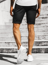 Juodi vyriški chino šortai OZONEE DJ/1001