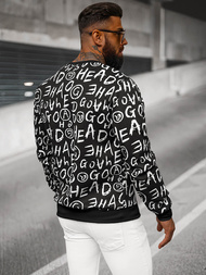 Juodas vyriškas džemperis OZONEE JS/8B1221/3