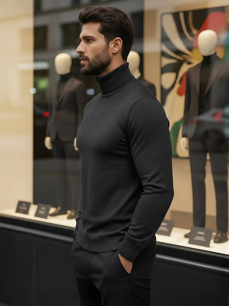 Grafitinis vyriškas megztinis OZONEE V/V24504