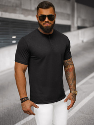 Juodi vyriški marškinėliai OZONEE O/L1451