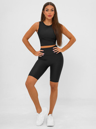 Trumpos moteriškos tamprės juodos OZONEE JS/17K597/3