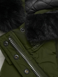 Rusvai žalsva moteriška striukė OZONEE O/W377Z