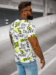 Baltas vyriški marškinėliai OZONEE JS/8T1210/1