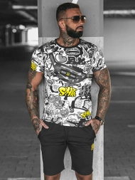 Juodai-geltona vyriškas sportinis kostiumas OZONEE O/HM789