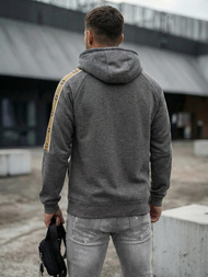 Grafitinis vyriškas džemperis su gobtuvu OZONEE JS/8B1730/5Z