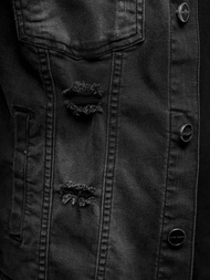 Juoda vyriška džinso striukė OZONEE NB/MJ506NZ