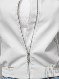 Baltas Moteriška Odinė Striukė OZONEE O/G116