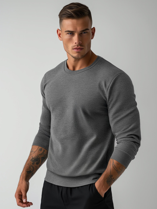 Grafitinis vyriškas džemperis OZONEE JS/2001-10Z