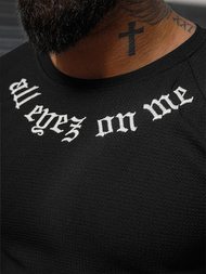 Juodi vyriški marškinėliai OZONEE O/T7256