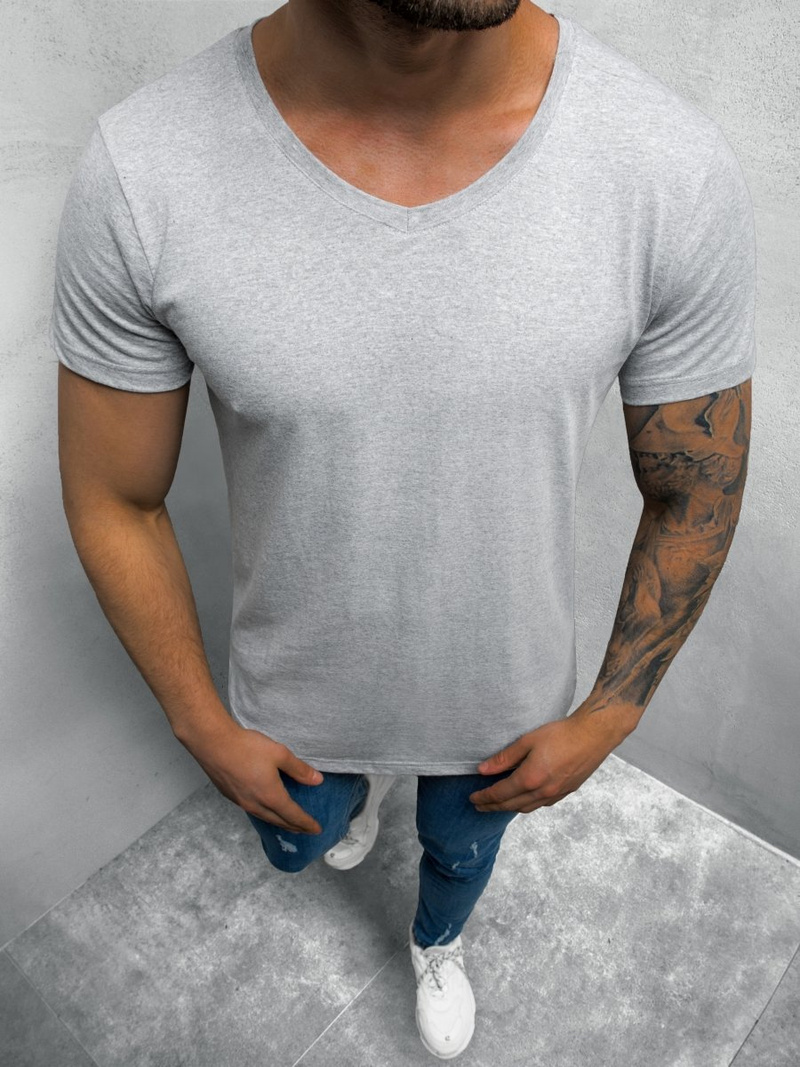 Pilki vyriški marškinėliai OZONEE O/1210Z