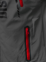 Pilkai-raudona vyriška softshelte striukė OZONEE JS/HH025/2BZ