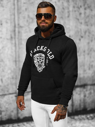 Juoda vyriškas džemperis su gobtuvu OZONEE NB/MF2007