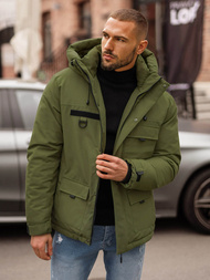 Rusvai žalsva vyriška žieminė striukė OZONEE JS/31M5018Z