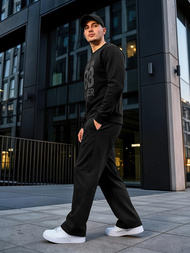 Juodas vyriškas džemperis OZONEE JS/8B1976/3