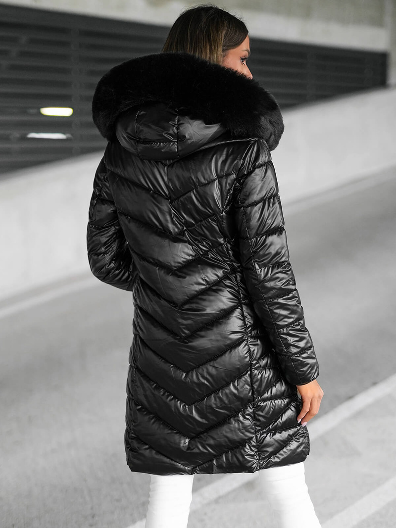 Juoda moteriška striukė OZONEE JS/16M9100/392Z