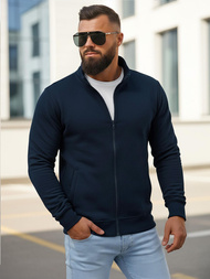 Granatinis vyriškas džemperis su užtrauktuku OZONEE JS/2002