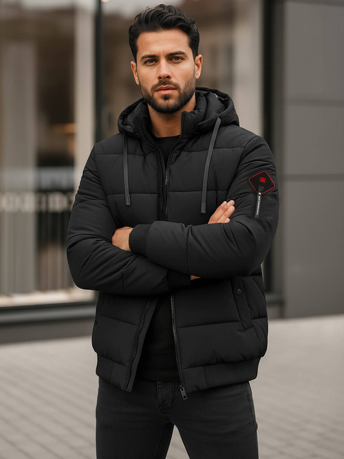 Juoda vyriška žieminė striukė  OZONEE JS/31M5031/392Z