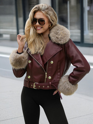 Bordinis moteriška odinė striukė OZONEE JS/61M8512/6