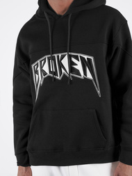 Juoda džemperis su gobtuvu OZONEE O/SWE23019Z