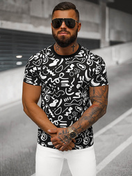 Juodi vyriški marškinėliai OZONEE JS/8T1205/3