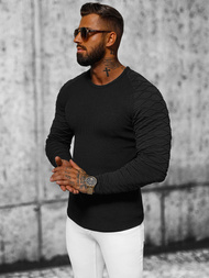 Juodas vyriškas megztinis OZONEE L/2486Z