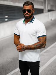 Balta vyriški polo marškinėliai OZONEE O/DA729