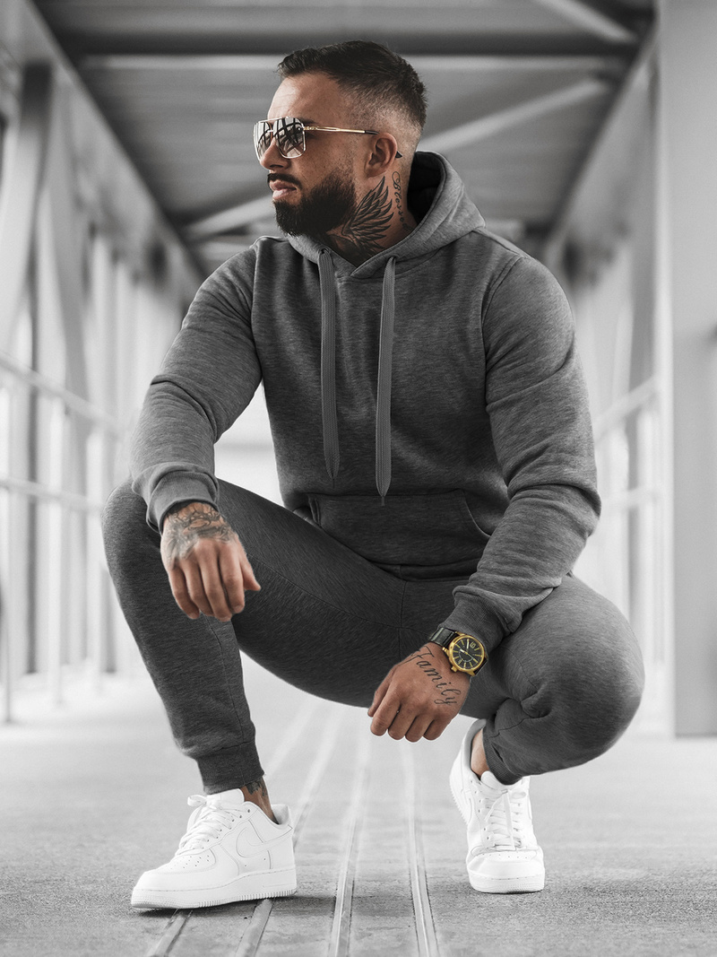 Grafitinis vyriškas sportinis kostiumas OZONEE JS/XW2009