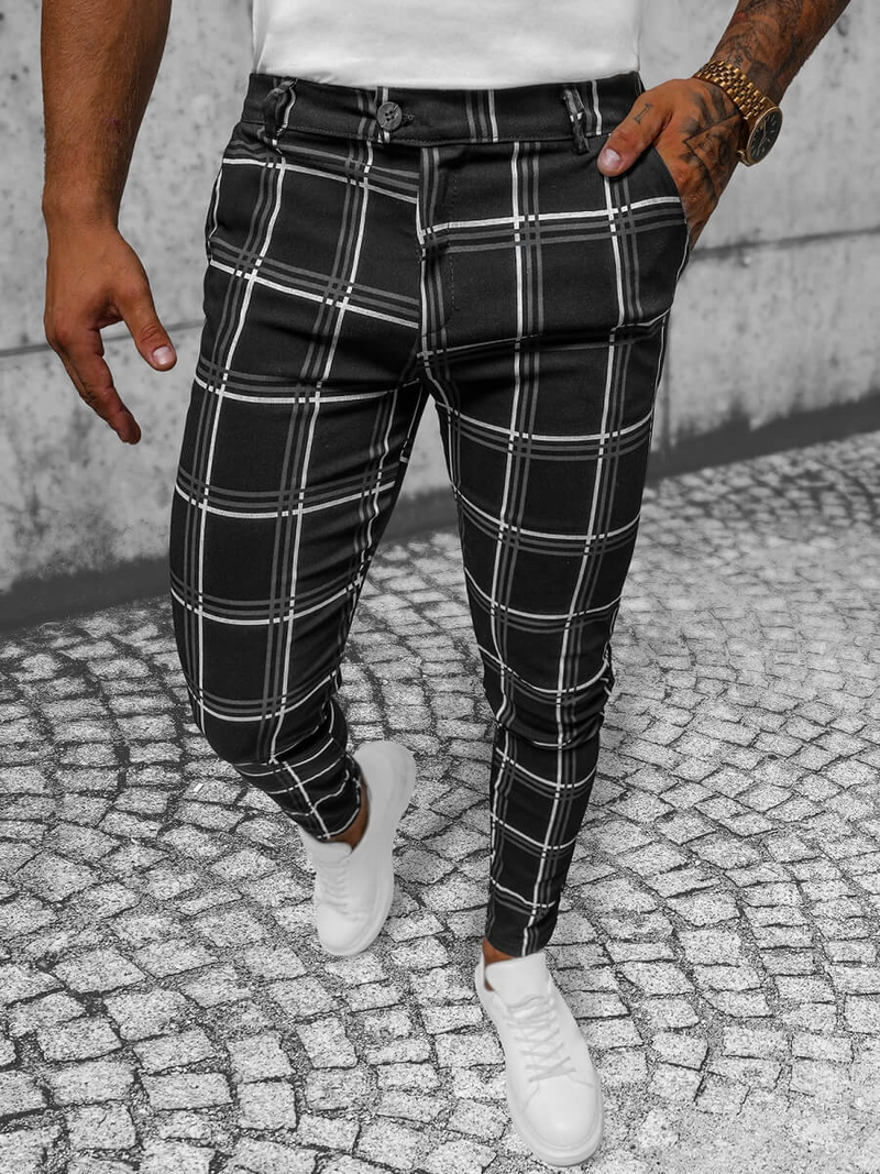 Juoda Vyriškos Chino Kelnės OZONEE O/P4028