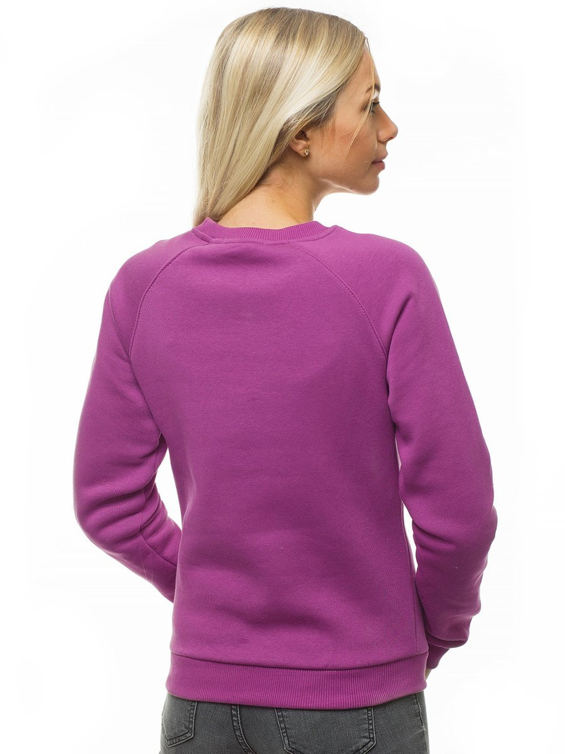 Tamsiai violetinė moteriškas džemperis su gobtuvu OZONEE O/12103