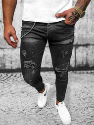 Juodi vyriški džinsai OZONEE O/MB460