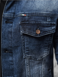 Tamsiai-mėlyna vyriška džinso striukė OZONEE NB/MJ523BS