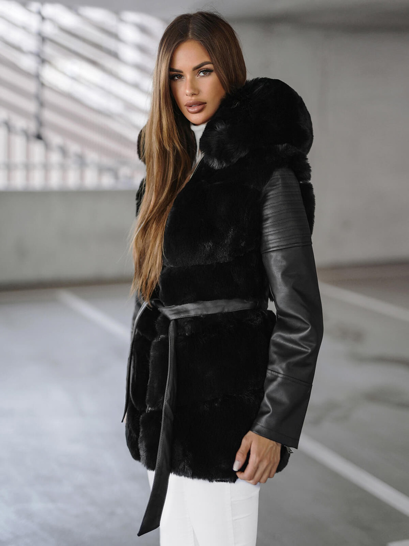 Juoda moteriška striukė OZONEE JS/11Z8090Z