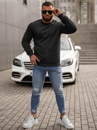 Juodas vyriškas džemperis OZONEE JS/8B1360/3